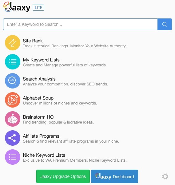 Jaaxy Light Version for Wealthy Affiliate Premium Members