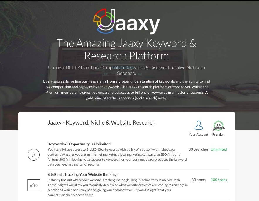 Powerful SEO Tools - Jaaxy