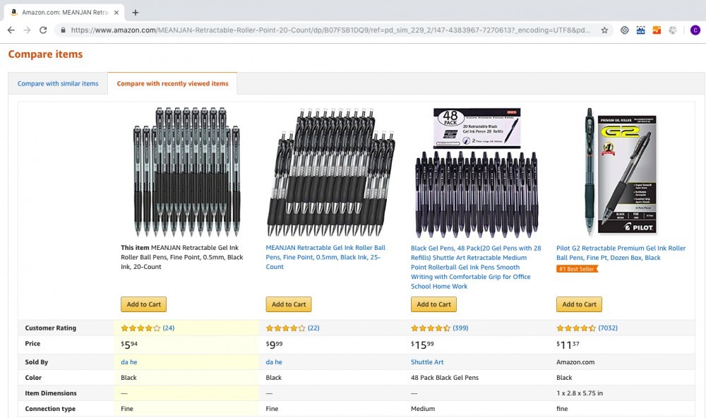 Sell me this pen - product comparison