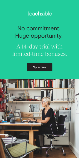 Teachable 14 Day Free Trial 300x600