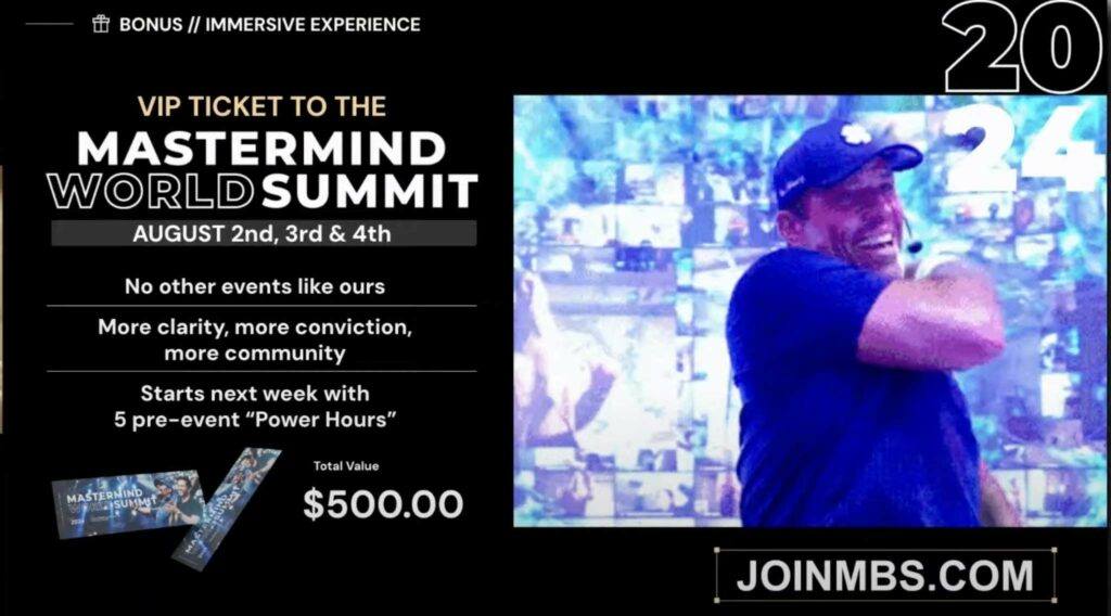 Mastermind Business System Review - Game Has Changed Event Bonus 1 World Submit VIP Ticket