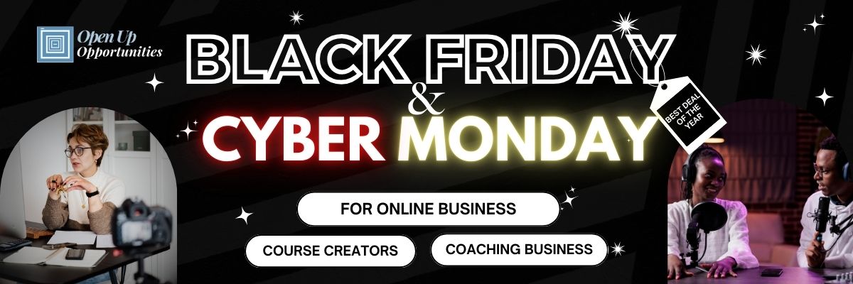 Black Friday 2024 and Cyber Monday 2024 for Online Business - Course Creater and Coaching Business