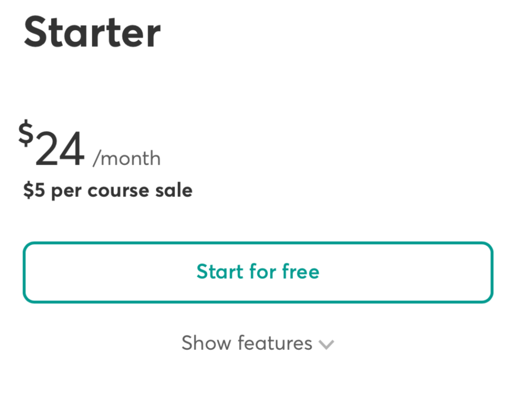 LearnWorlds Black Friday 2024 Price Starter